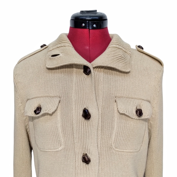 Lauren Ralph Lauren Sweaters - Ralph Lauren Camel Tan Cardigan Sweater Y2K 90s Medium